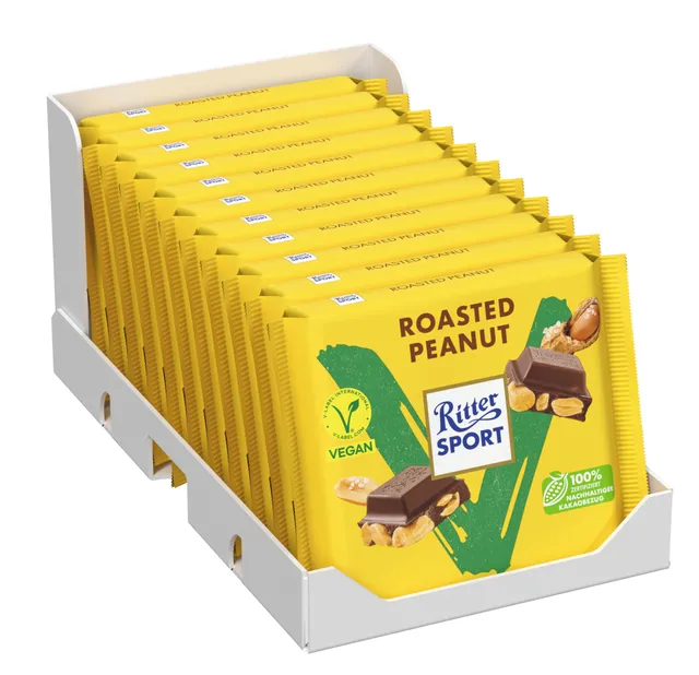ritter-sport-vegan-roasted-peanut-schokolade-kuvert-re-11-x-100g image 1