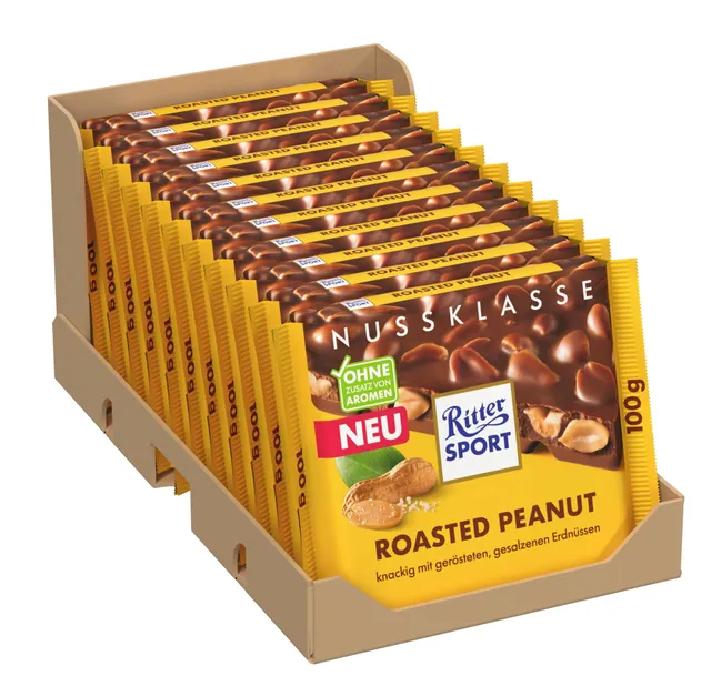 ritter-sport-roasted-peanut-vollmilch-11-x-100g image 1