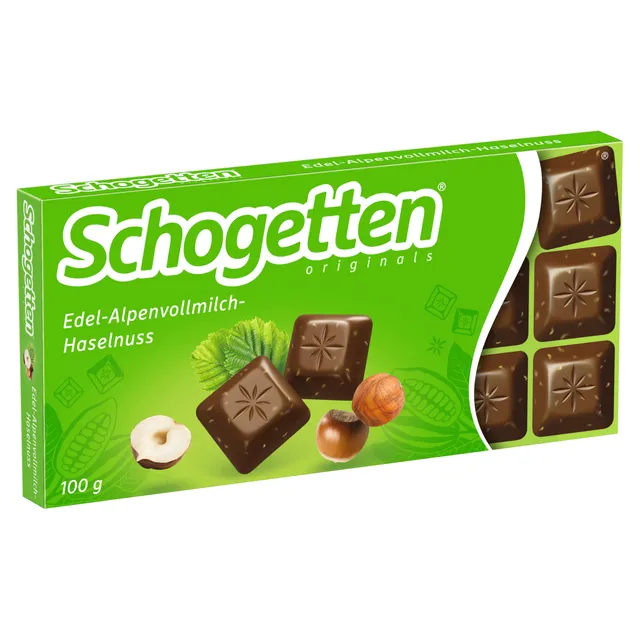 schogetten-edel-alpenvollmilch-haselnuss-schokoladentafel-100g-einzeln-portionie image 1