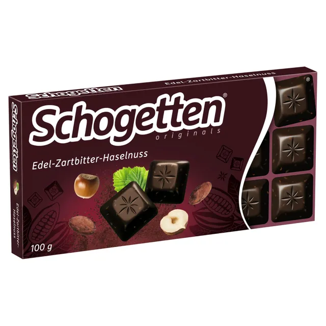 schogetten-edel-zartbitter-haselnuss-schokoladentafel-100g-einzeln-portioniert image 1