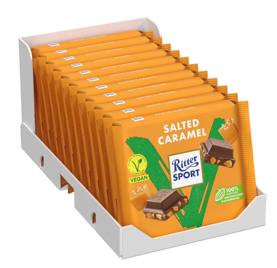 ritter-sport-vegan-salted-caramel-tafel-11-x-100g image 1