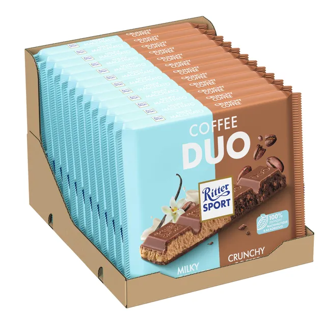 ritter-sport-coffee-duo-gro-tafel-12-x-218-g-milky-macchiato-crunchy-coffee image 1