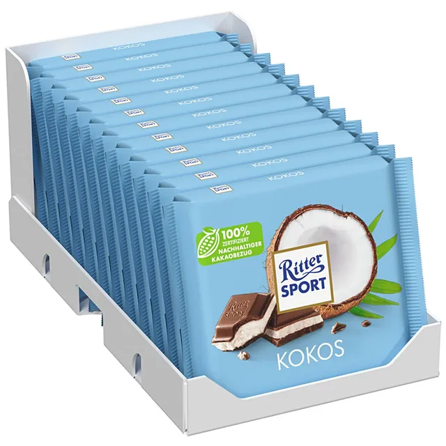 ritter-sport-kokos-vollmilchschokolade-12-x-100-g-vorratspack image 1