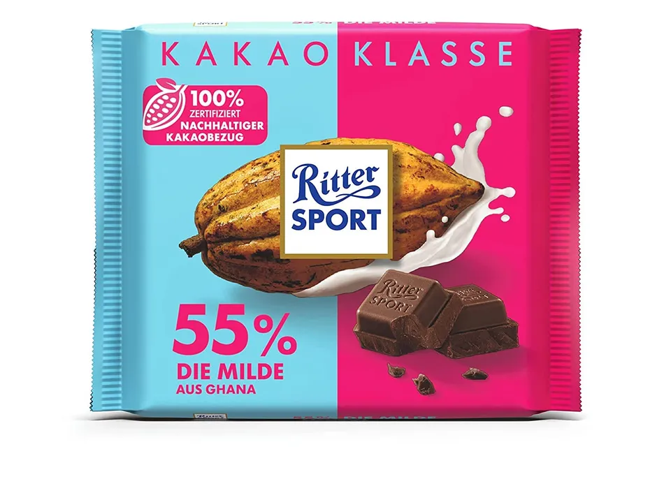 ritter-sport-die-milde-55-aus-ghana-tafel-100g image 1