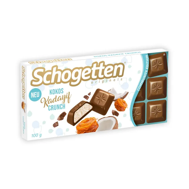 schogetten-kokos-kadayif-crunch-vollmilch-schokoladentafel-100-g image 1