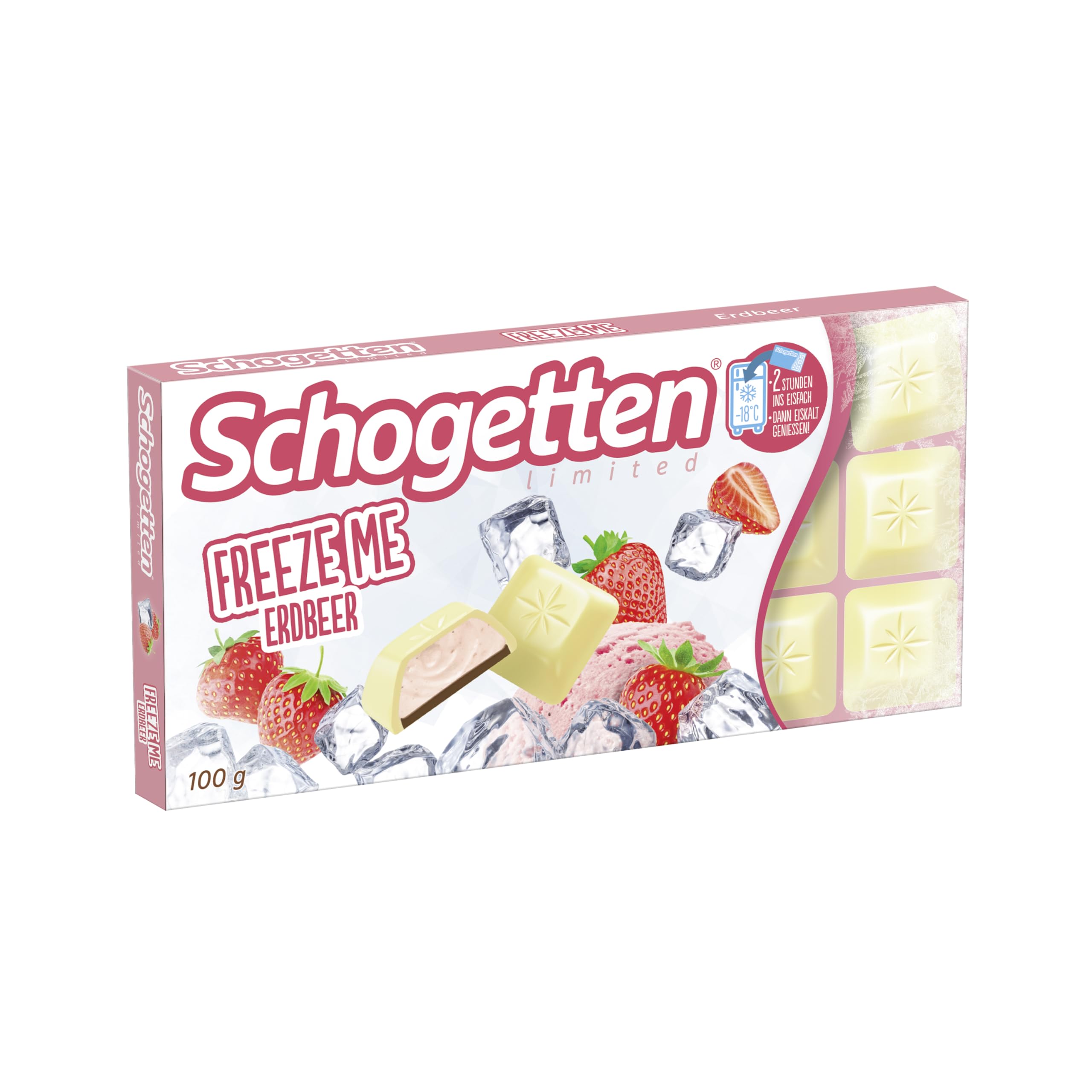 schogetten-freeze-me-erdbeer-schokoladen-tafel-100g-limited-edition image 1