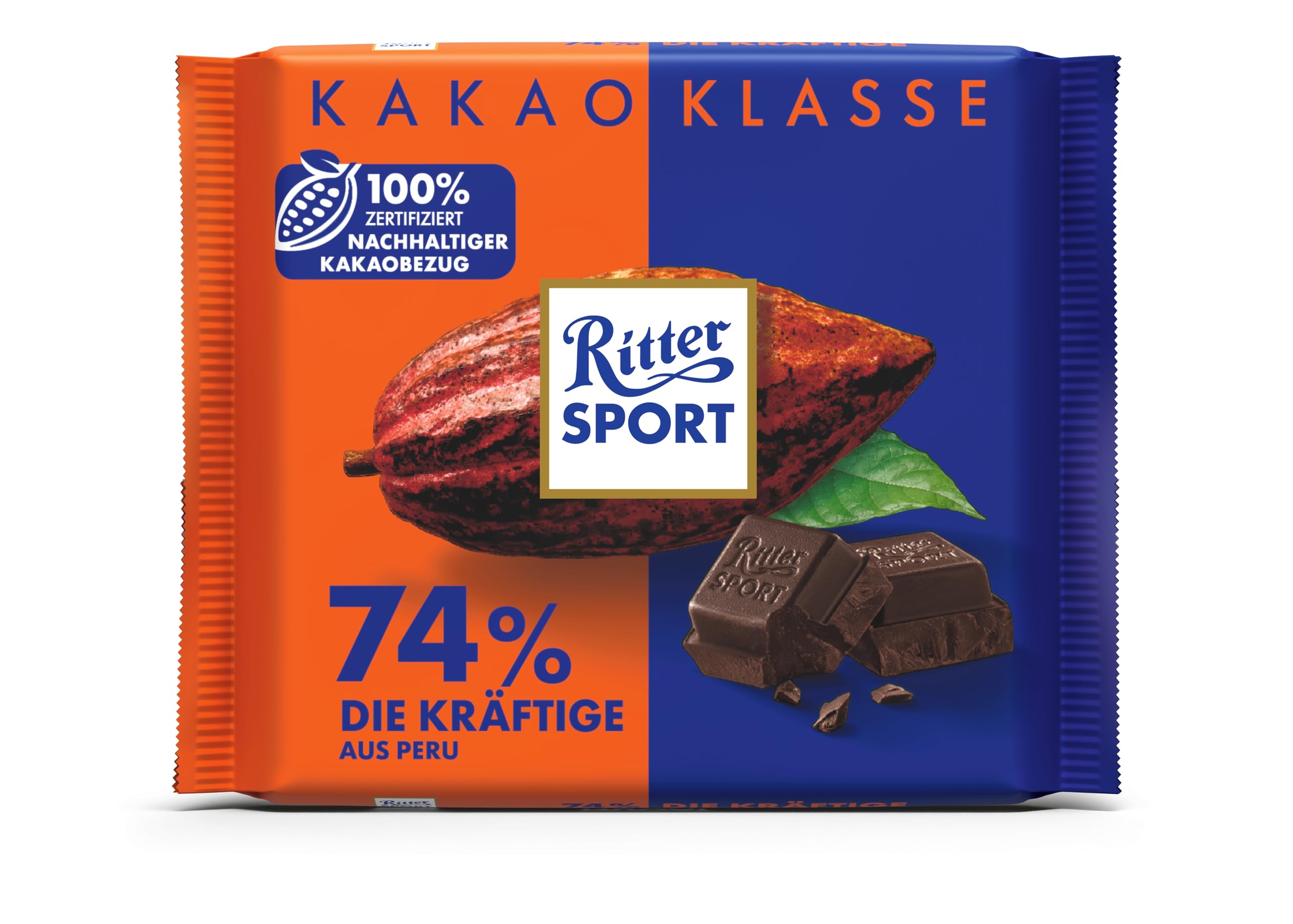 ritter-sport-kakao-klasse-74-peru-zartbitterschokolade-100-g image 1